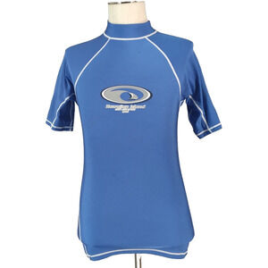 Victory surf shirt rash guard men's medium blue Maui compression tight fit